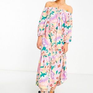 ASOS design off the shoulder maxi dress